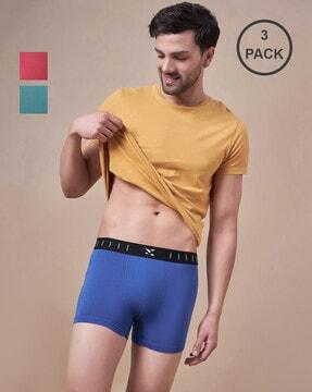 pack of 3 trunks with elasticated waistband