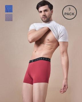 pack of 3 trunks with elasticated waistband