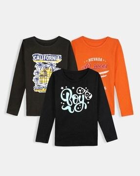 pack of 3 typographic t-shirt