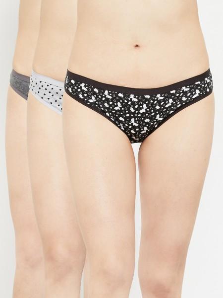 pack of 3 women bikini black, white panty