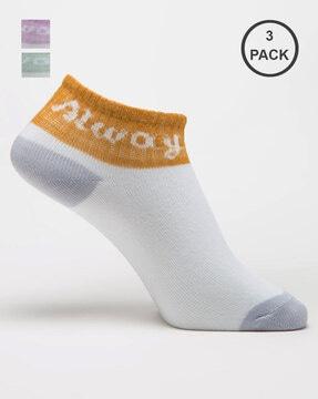 pack of 3 women colourblock everyday socks