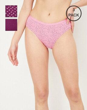 pack of 3 women mid-rise bikinis