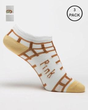 pack of 3 women printed everyday socks