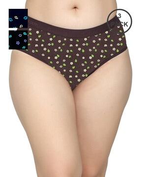 pack of 3 women printed hipster panties