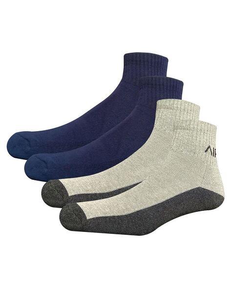 pack of 4 brand print athletic socks