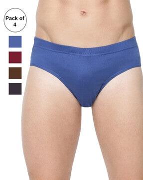 pack of 4 briefs with elasticated waist