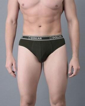 pack of 4 briefs with logo waistband
