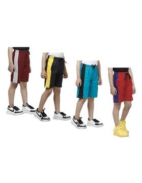 pack of 4 flat-front bermudas