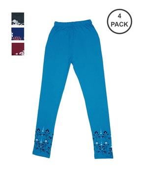 pack of 4 floral print leggings