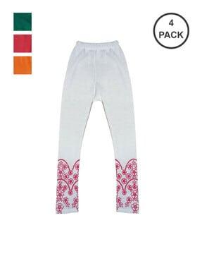 pack of 4 floral print leggings