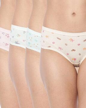 pack of 4 floral print panties