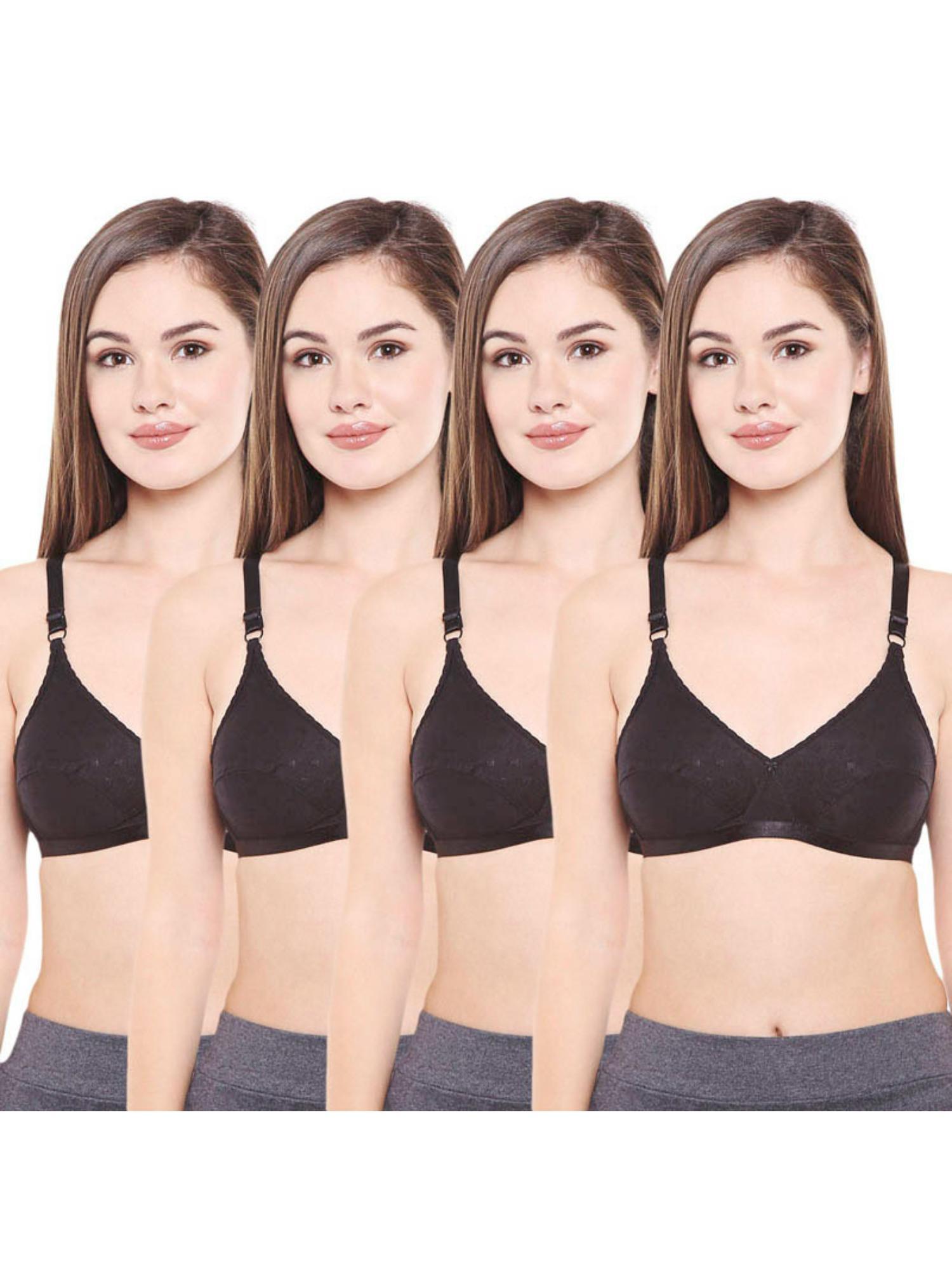 pack of 4 full coverage bra - black