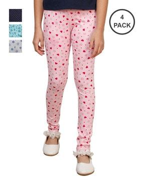 pack of 4 graphic print leggings