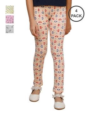 pack of 4 graphic print leggings