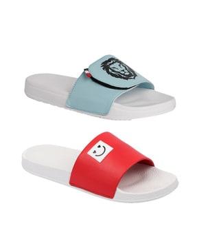 pack of 4 graphic print slides