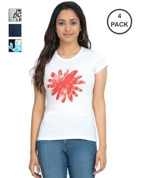 pack of 4 graphic print t-shirts