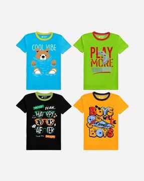 pack of 4 graphic print t-shirts