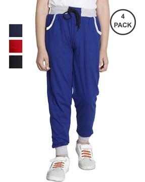 pack of 4 high-rise joggers with drawstring waist