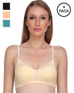 pack of 4 lightly-padded t-shirt bras