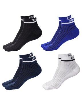 pack of 4 men ankle-length socks