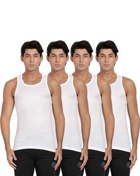 pack of 4 men sleeveless vests