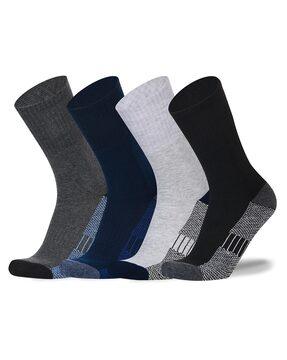 pack of 4 men striped mid-calf length socks