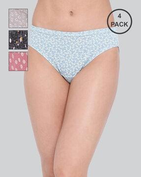 pack of 4 printed bikinis panties - assorted