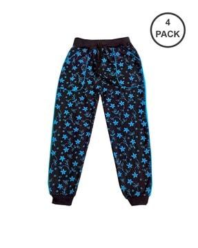 pack of 4 printed joggers