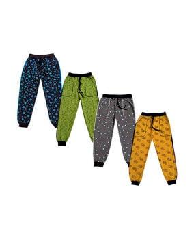 pack of 4 printed joggers