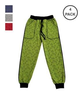 pack of 4 printed joggers