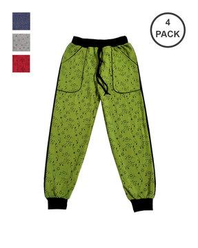 pack of 4 printed joggers