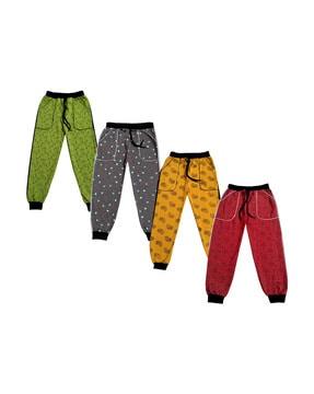 pack of 4 printed joggers