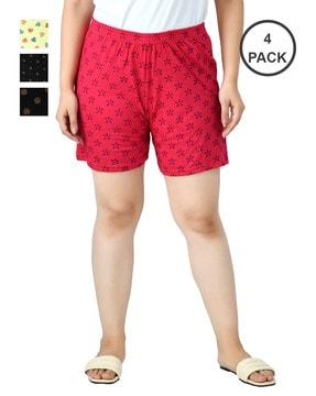 pack of 4 printed shorts