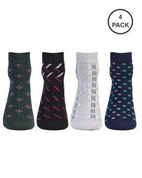 pack of 4 printed socks