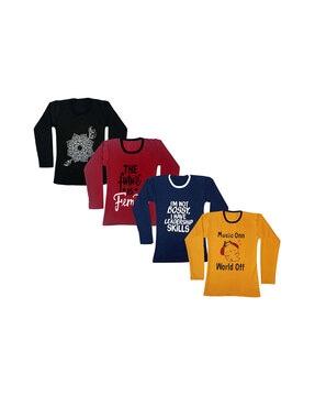 pack of 4 printed t-shirts