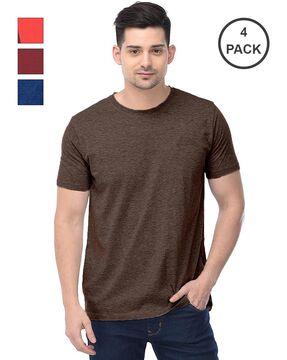 pack of 4 regular fit crew-neck t-shirt