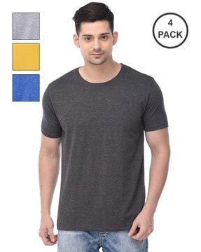 pack of 4 regular fit round-neck t-shirts