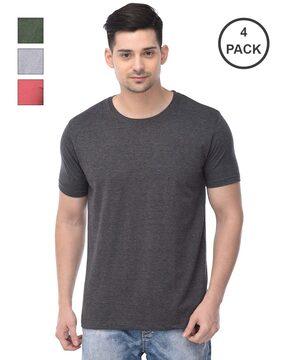 pack of 4 regular fit round-neck t-shirts