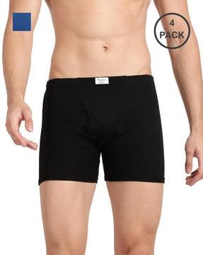 pack of 4 trunks with elasticated waist