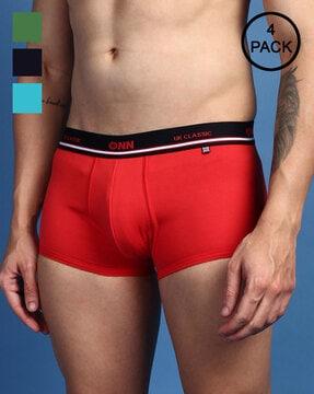 pack of 4 trunks with elasticated waistband