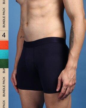 pack of 4 trunks with elasticated waistband