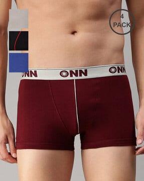 pack of 4 trunks with elasticated waistband