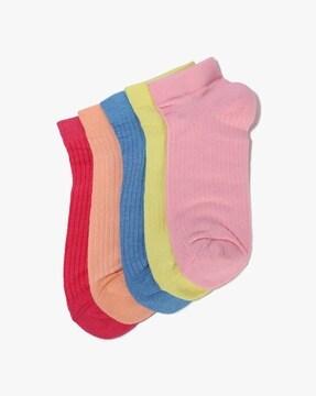 pack of 5 assorted ankle-length socks