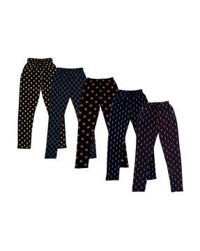 pack of 5 elasticated waistband leggings