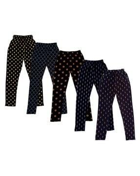 pack of 5 elasticated waistband leggings