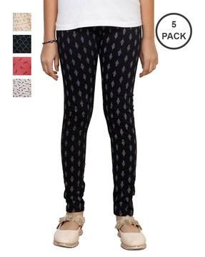 pack of 5 graphic print leggings