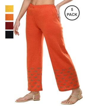 pack of 5 graphic print palazzos