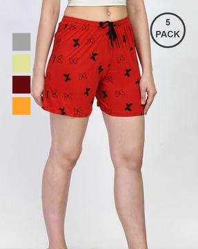 pack of 5 graphic print shorts