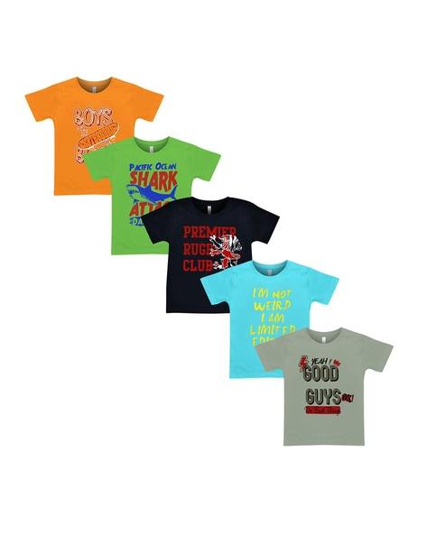 pack of 5 graphic print t-shirts
