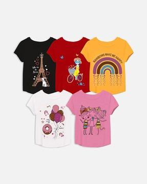 pack of 5 graphic t-shirt